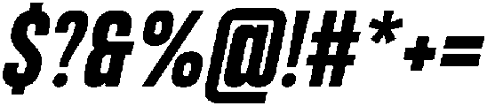 Bounder Bold Italic otf (700) Font OTHER CHARS