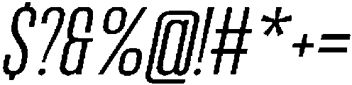Bounder Extra Light Italic otf (200) Font OTHER CHARS