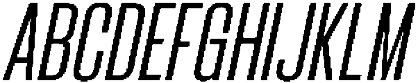 Bounder Extra Light Italic otf (200) Font UPPERCASE