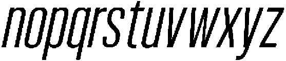 Bounder Extra Light Italic otf (200) Font LOWERCASE