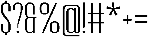 Bounder Thin otf (100) Font OTHER CHARS