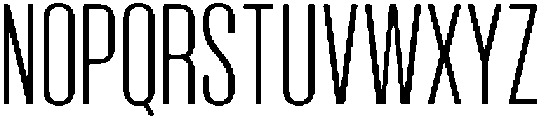Bounder Thin otf (100) Font UPPERCASE
