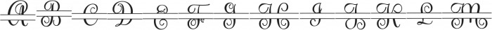 Bouquet Monogram Regular ttf (400) Font LOWERCASE