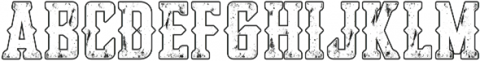 Bourbon Strong Stroke and TexFX otf (400) Font UPPERCASE