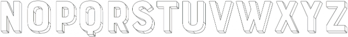 Bourton Extrude Outline ttf (400) Font LOWERCASE