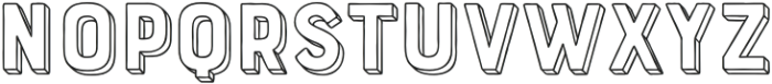 Bourton Hand Extrude Outline Bold otf (700) Font LOWERCASE