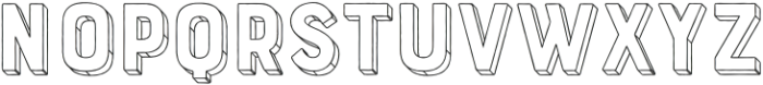 Bourton Hand Extrude Outline otf (400) Font UPPERCASE