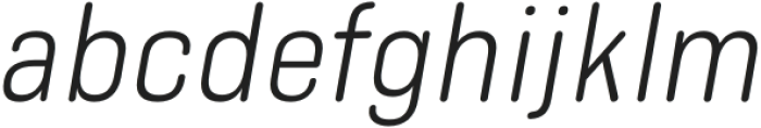 Bourton Round Light Narrow Italic otf (300) Font LOWERCASE