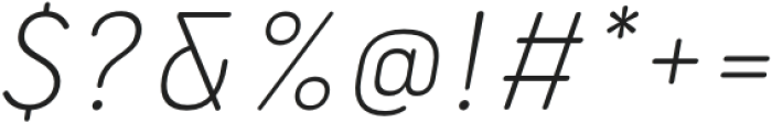 Bourton Round Thin Narrow Italic otf (100) Font OTHER CHARS
