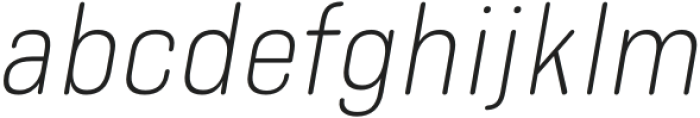 Bourton Round Thin Narrow Italic otf (100) Font LOWERCASE