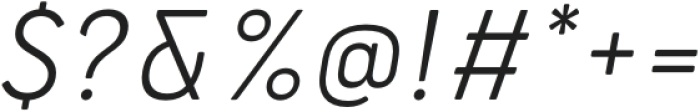 Bourton Text Light Narrow Italic otf (300) Font OTHER CHARS