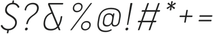 Bourton Text Thin Narrow Italic otf (100) Font OTHER CHARS