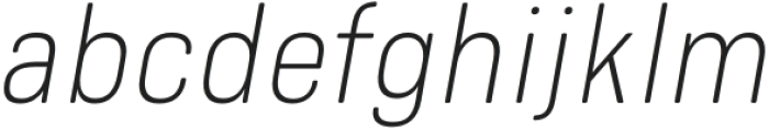 Bourton Text Thin Narrow Italic otf (100) Font LOWERCASE