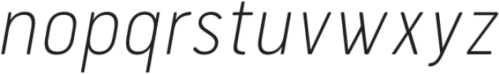 Bourton Text Thin Narrow Italic otf (100) Font LOWERCASE