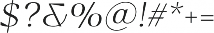 Bovino Thin Italic otf (100) Font OTHER CHARS