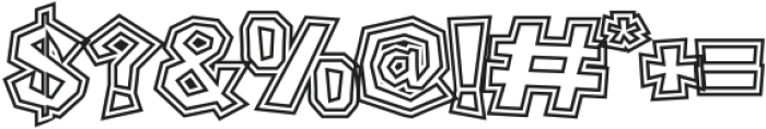 Boxtoon Bold DoubleOutline otf (700) Font OTHER CHARS