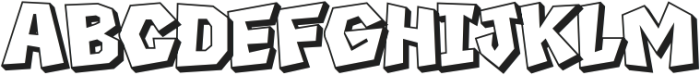 Boxtoon Bold Extrude otf (700) Font UPPERCASE