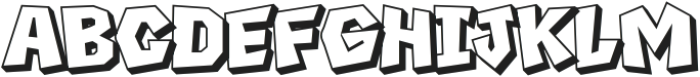 Boxtoon Bold Extrude otf (700) Font LOWERCASE