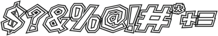 Boxtoon Bold Italic DoubleOutline otf (700) Font OTHER CHARS
