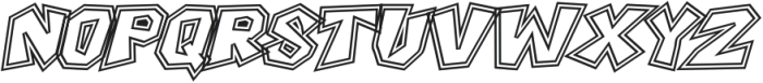 Boxtoon Bold Italic DoubleOutline otf (700) Font UPPERCASE
