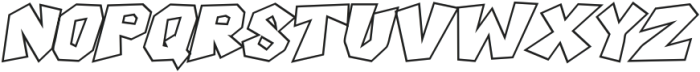 Boxtoon Bold Italic Outline otf (700) Font UPPERCASE