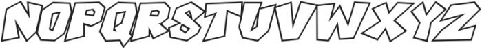 Boxtoon Bold Italic Outline otf (700) Font LOWERCASE