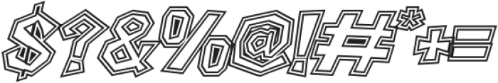 Boxtoon Italic DoubleOutline otf (400) Font OTHER CHARS
