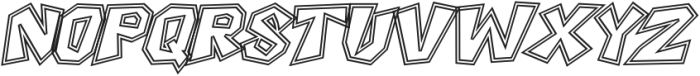 Boxtoon Italic DoubleOutline otf (400) Font UPPERCASE