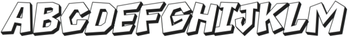 Boxtoon Italic Extrude otf (400) Font LOWERCASE