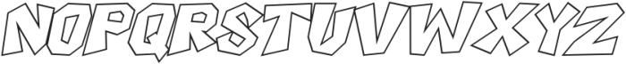 Boxtoon Italic Outline otf (400) Font UPPERCASE