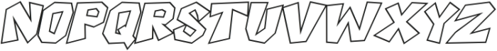 Boxtoon Italic Outline otf (400) Font LOWERCASE