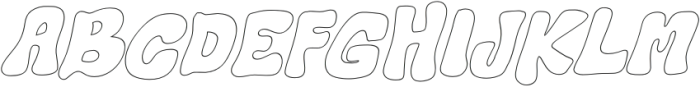 Boycot Ranco Outline Italic otf (400) Font UPPERCASE