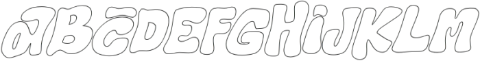 Boycot Ranco Outline Italic otf (400) Font LOWERCASE