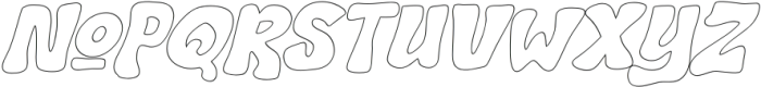 Boycot Ranco Outline Italic otf (400) Font LOWERCASE