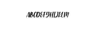 Bohemia Slant.ttf Font UPPERCASE