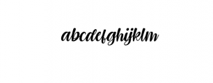 Bohemia Slant.ttf Font LOWERCASE