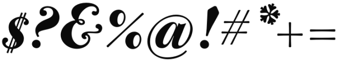 Bodoni Casale HeavyItalic Font OTHER CHARS