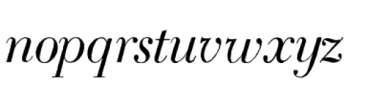 Bodoni Classic Hand Medium Italic Font LOWERCASE