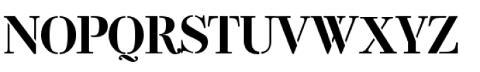 Bodoni Classic Stencil Regular Font UPPERCASE