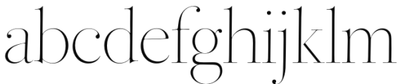 Bodoni Ferrara Banner - Extra Light Font LOWERCASE