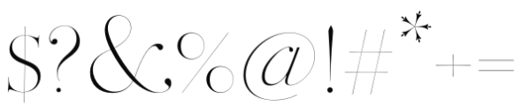 Bodoni Ferrara Hairline - Extra Light Font OTHER CHARS