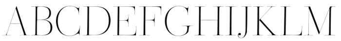 Bodoni Ferrara Hairline - Extra Light Font UPPERCASE