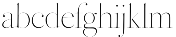 Bodoni Ferrara Hairline - Extra Light Font LOWERCASE