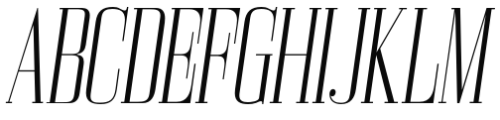 Bodoni Z37 L Compressed Light Italic Font UPPERCASE