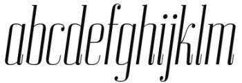 Bodoni Z37 L Compressed Light Italic Font LOWERCASE