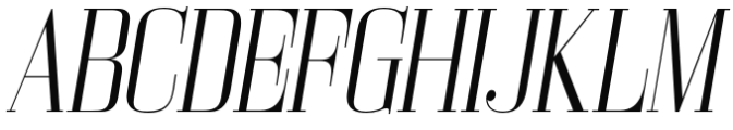 Bodoni Z37 L Condensed Light Italic Font UPPERCASE