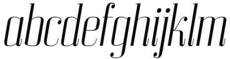 Bodoni Z37 L Condensed Light Italic Font LOWERCASE