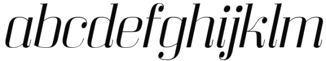 Bodoni Z37 L Extended Light Italic Font LOWERCASE