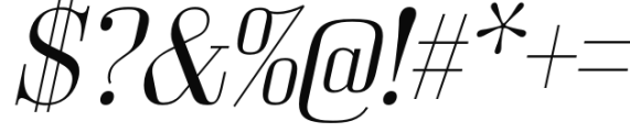 Bodoni Z37 M Extended Light Italic Font OTHER CHARS