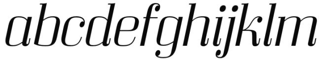 Bodoni Z37 M Extended Light Italic Font LOWERCASE